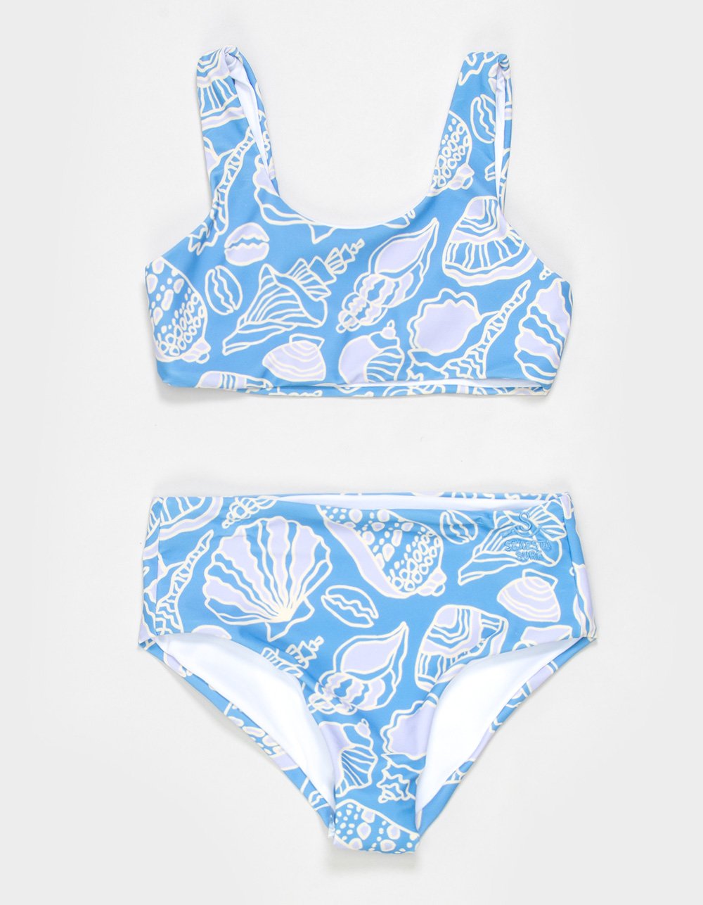 SEAESTA SURF Seashells Girls Bralette Bikini Set - BLUE COMBO