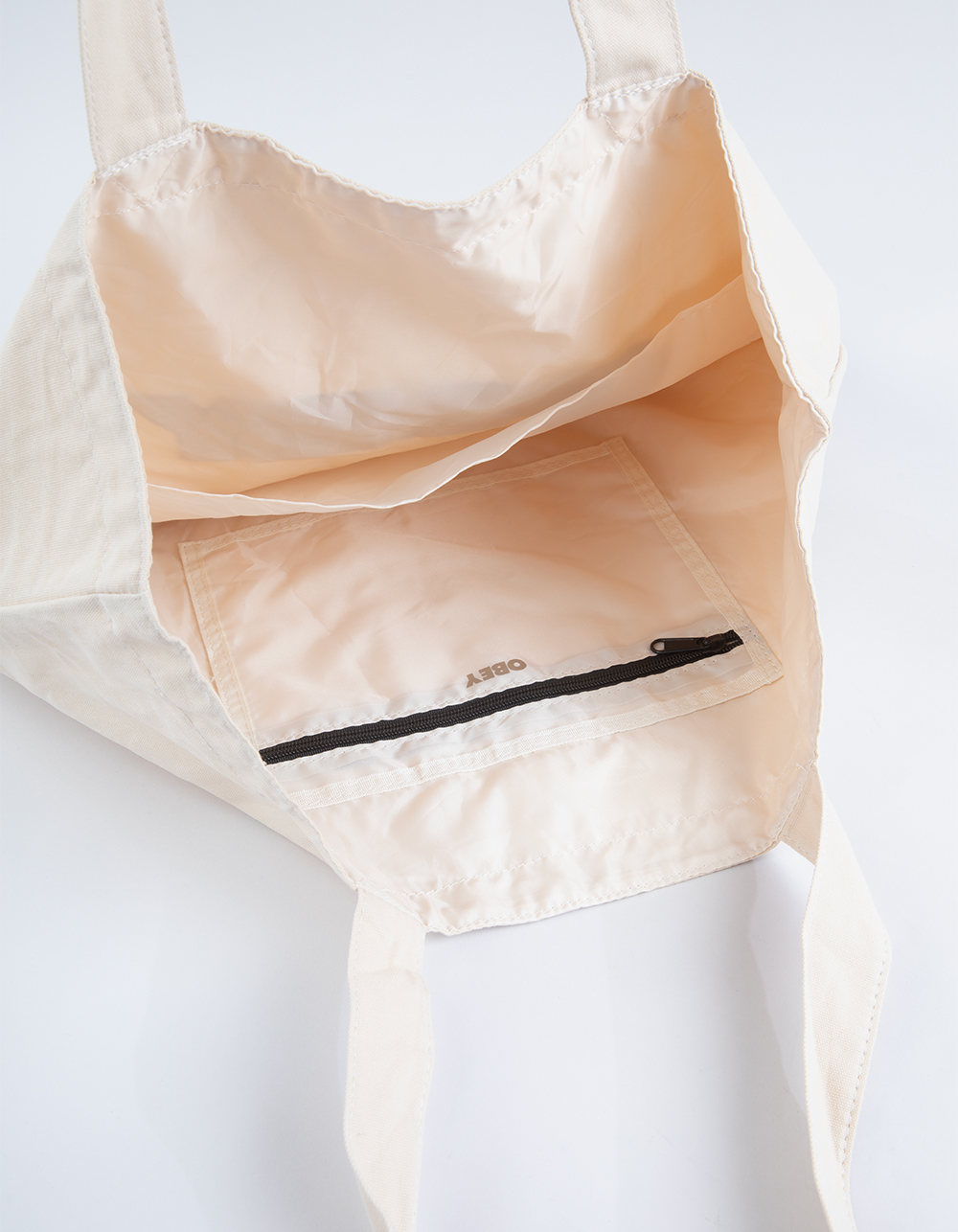 OBEY Outline Canvas Tote Bag - CREAM