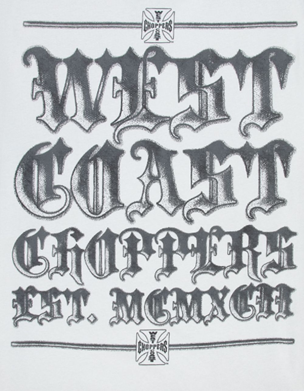WEST COAST CHOPPERS Est MCMXCII Mens Boxy Tee - GRAY