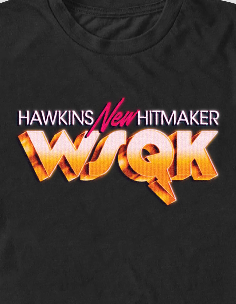 STRANGER THINGS Hawkins Hitmaker Retro Unisex Tee - BLACK