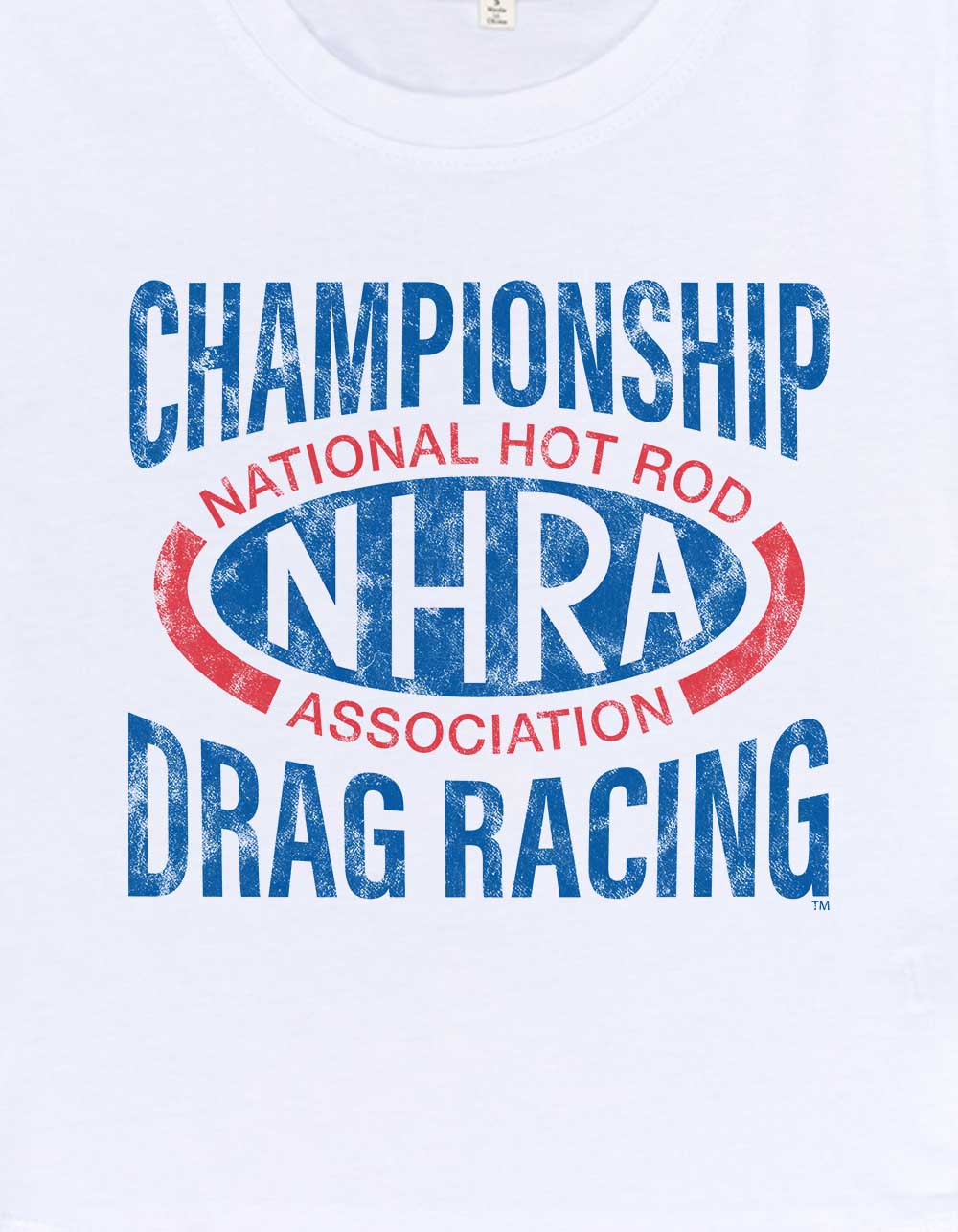 NHRA Championship Drag Racing Womens Baby Tee - WHITE