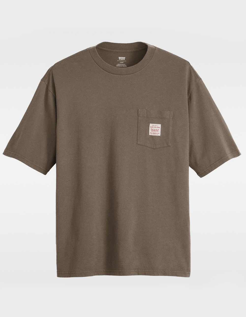 LEVI'S Workwear Mens Loose Pocket Tee - BROWN