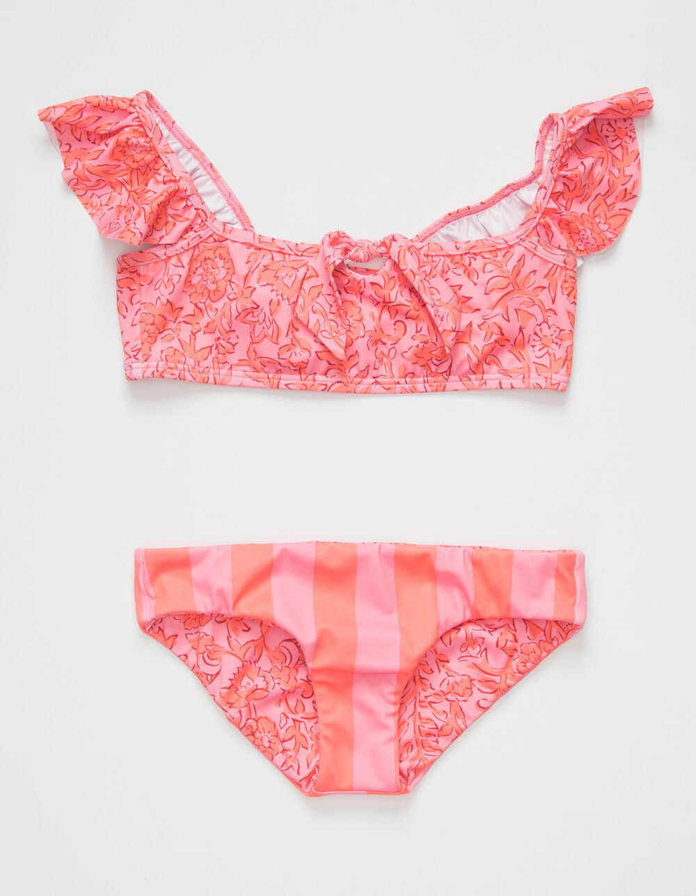BILLABONG Bella Sol Ruffle Flutter Little Girls Reversible Bikini Set