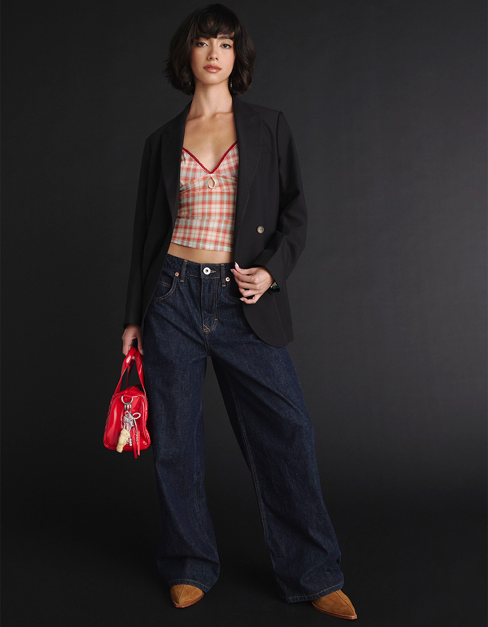 BDG Urban Outfitters Jaya Low Rise Ultra Loose Womens Jeans - DARK INDIGO