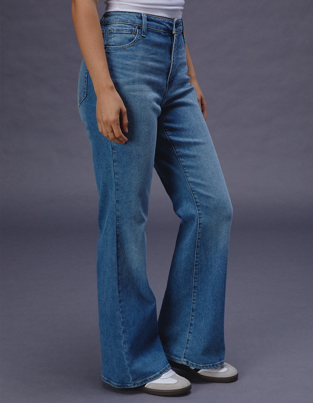 RSQ Womens High Rise Flare Jeans - MEDIUM WASH