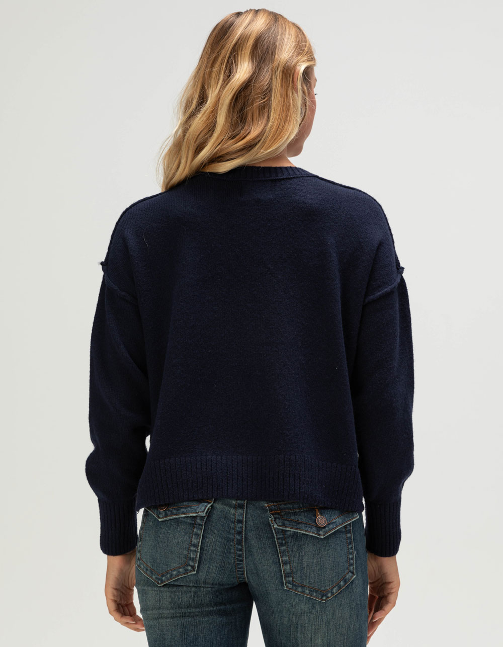 PINK ROSE Bear Womens Sweater - NAVY