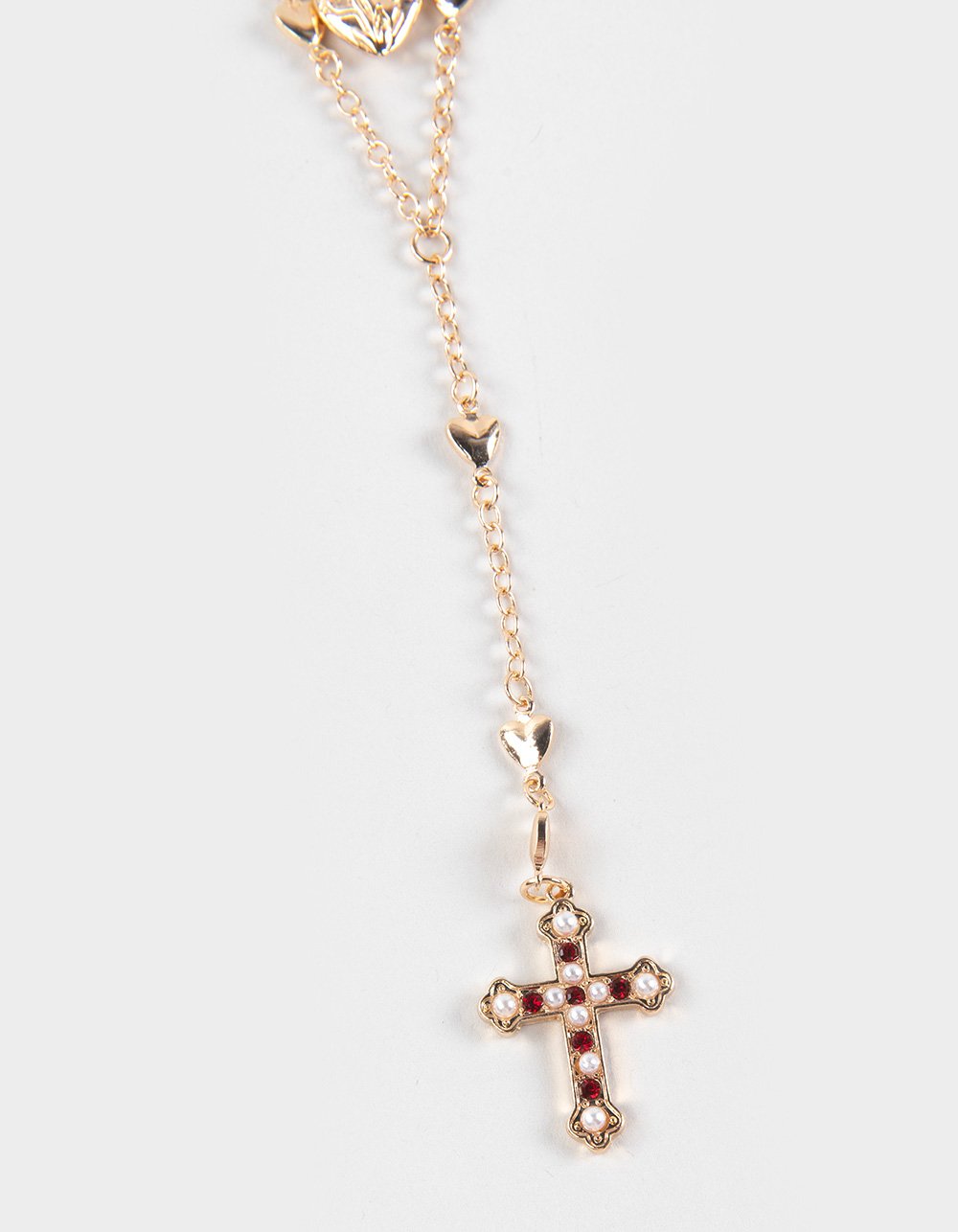 FULL TILT Cross/Heart Y Necklace - GOLD