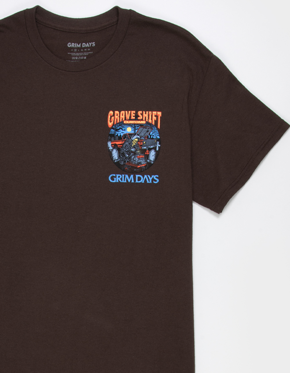 GRIM DAYS Grave Shift Mens Tee - BROWN