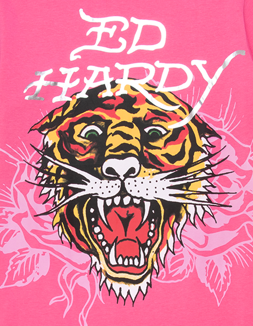 ED HARDY Tiger Face Girls Tee - PINK