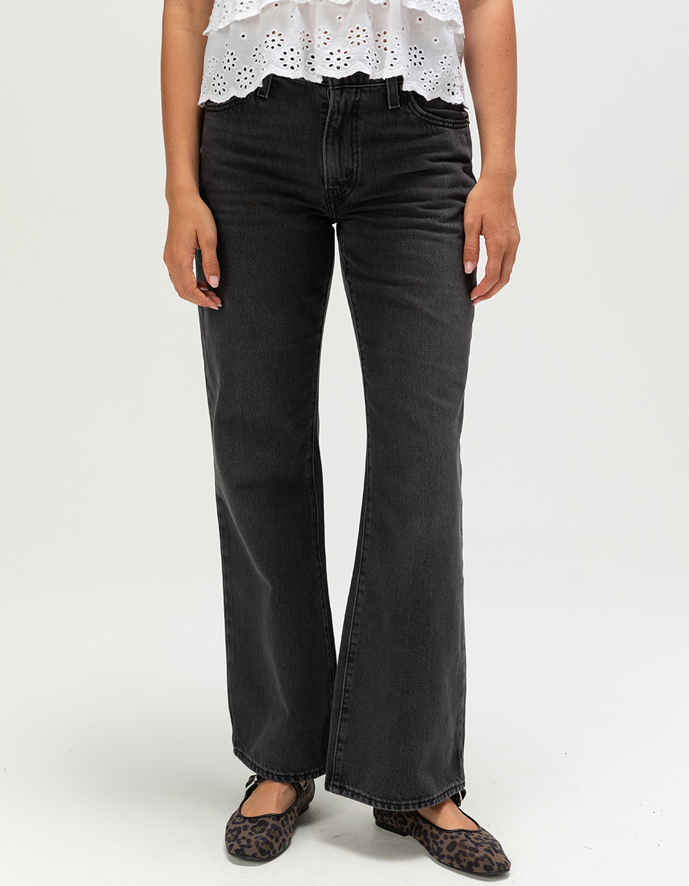 LEVI'S 94 Baggy Bootcut Womens Jeans - Wandering Spirit Clean - BLACK DENIM