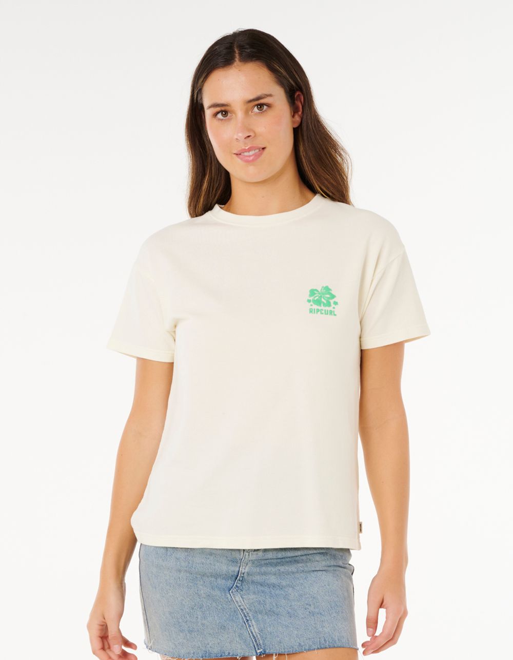 RIP CURL Surf Puff Party Pack Womens Relaxed Tee - BONE
