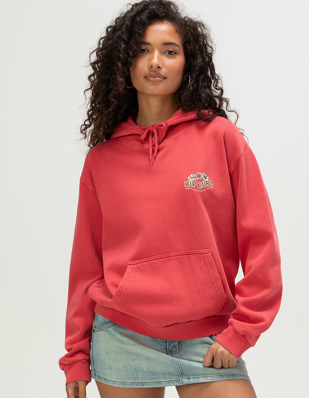 RIP CURL Bells Womens Hoodie - RED