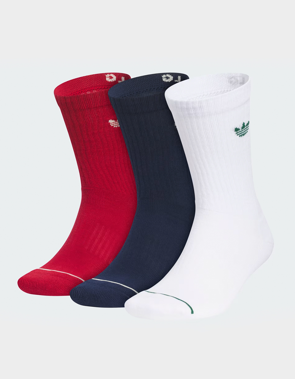 ADIDAS Originals Trefoil 3 Pack Mens Crew Socks - RED/WHT/BLUE