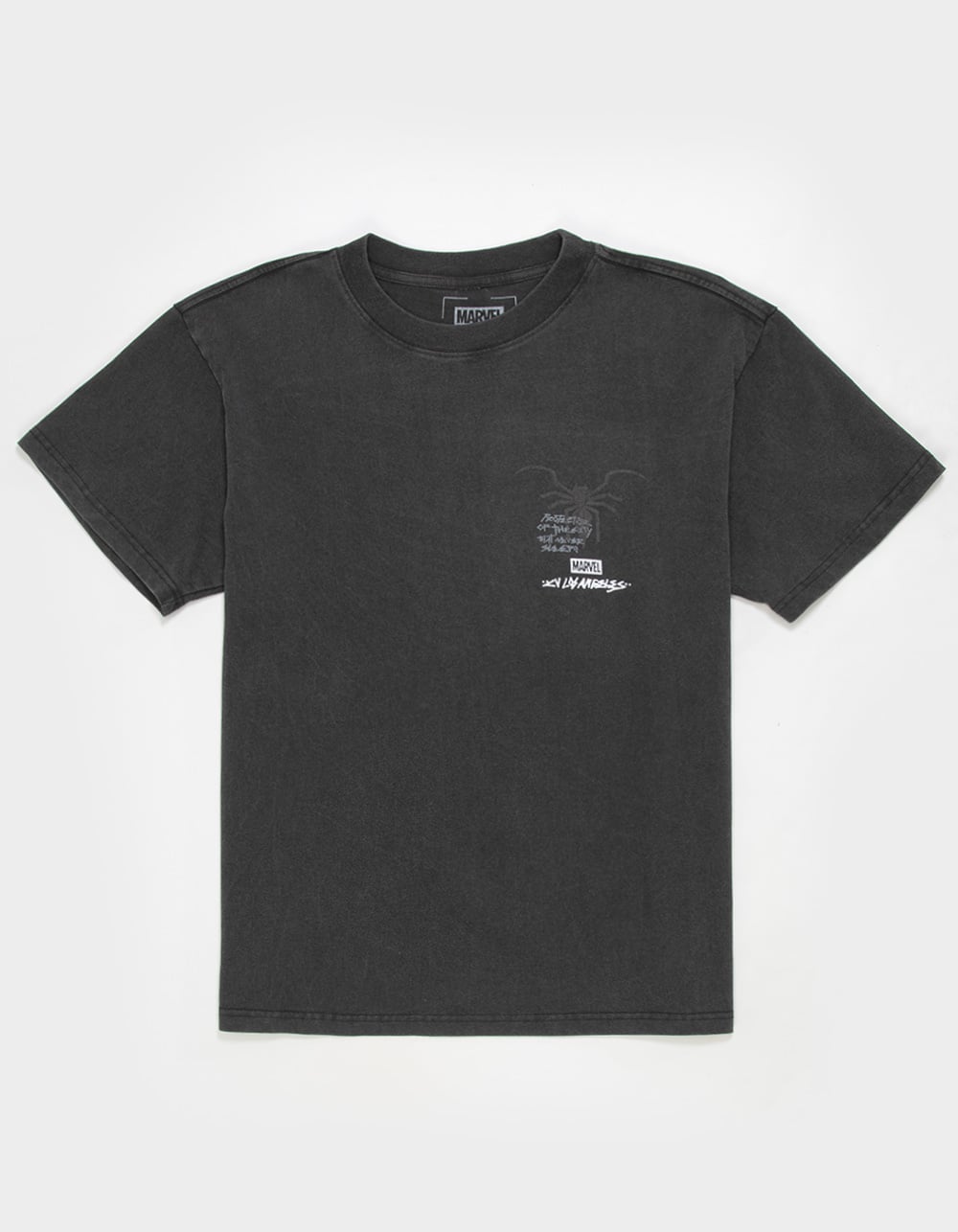 CVLA x Marvel Spider-Man Web Of The City Mens Boxy Tee - WASHED BLACK