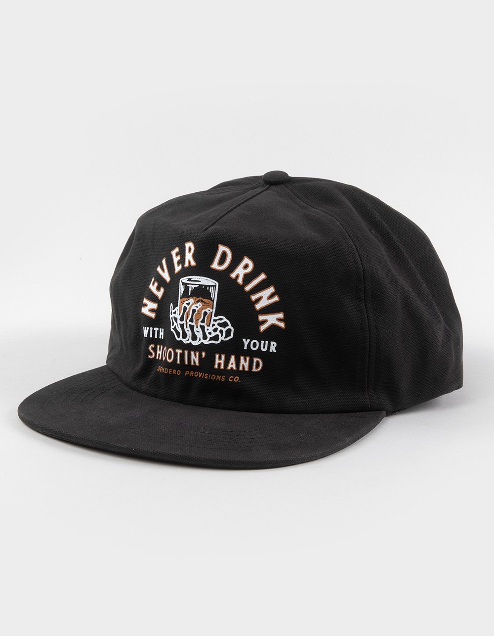 SENDERO PROVISIONS CO. Shootin' Hand Strapback Hat - BLACK