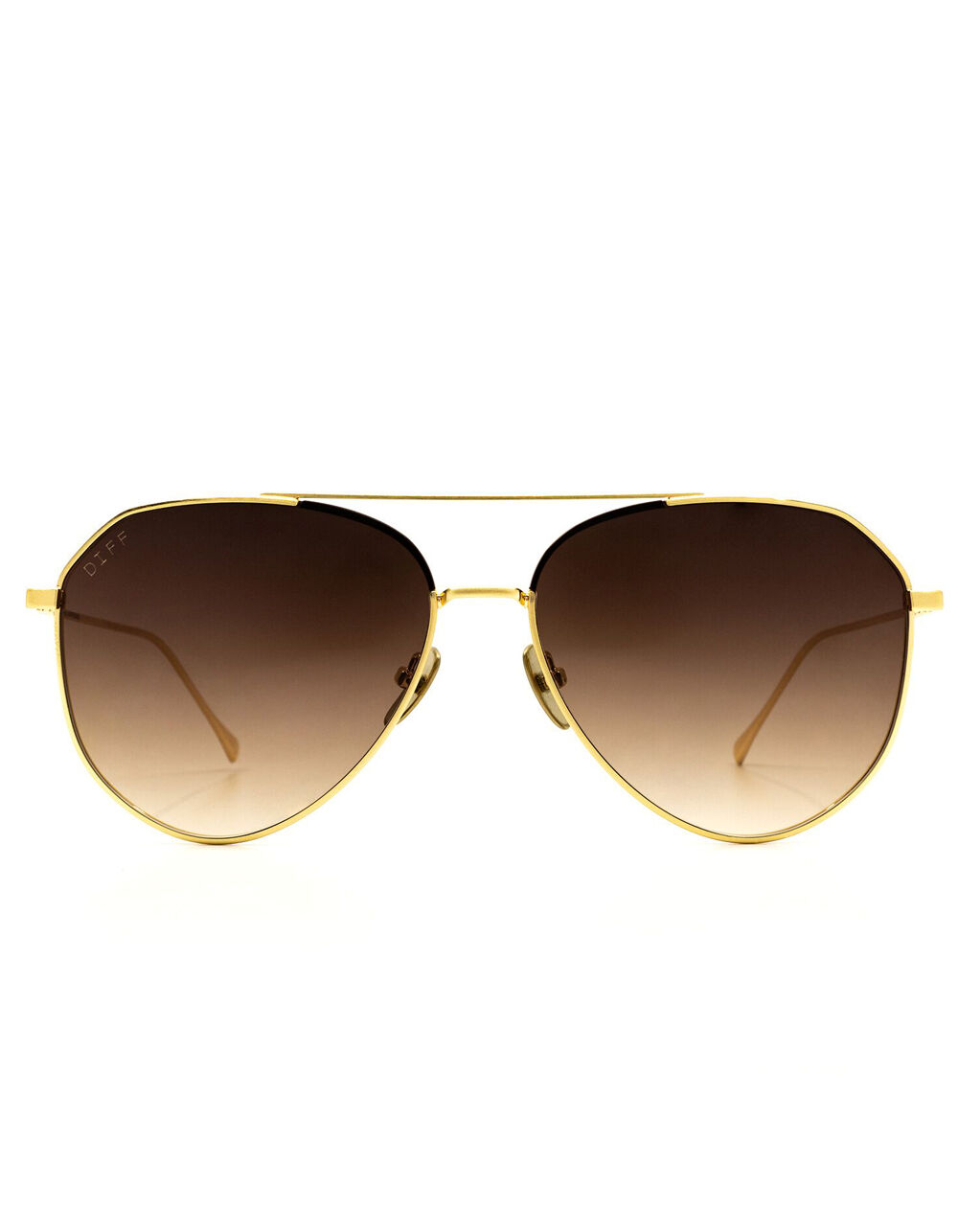 DIFF EYEWEAR Dash Brushed Gold & Coffee Gradient Sunglasses GOLD Tillys