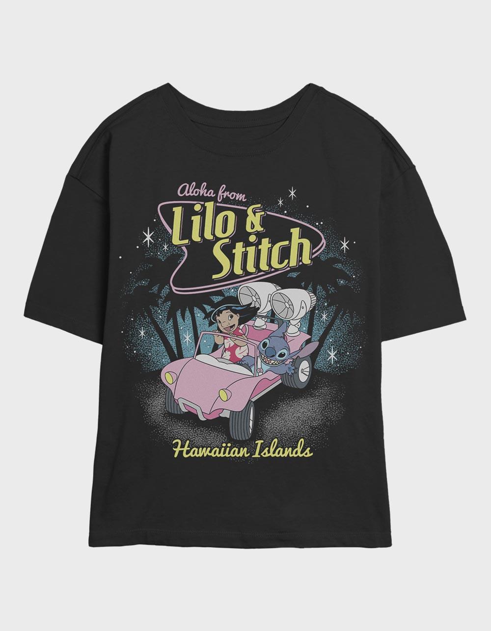Lilo & Stitch Aloha From Unisex Tee - BLACK
