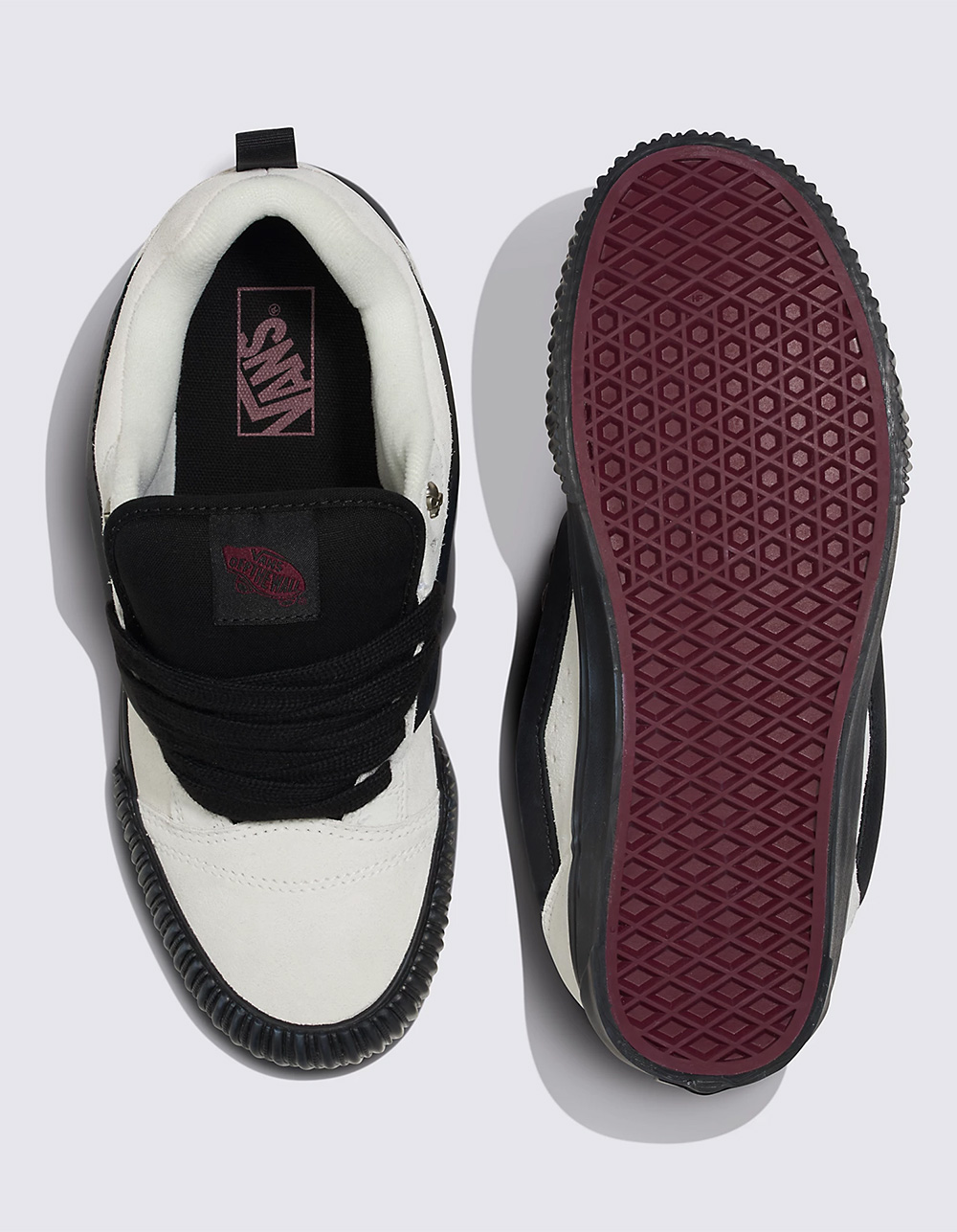 VANS Knu Skool Shoes - WHT/BLK