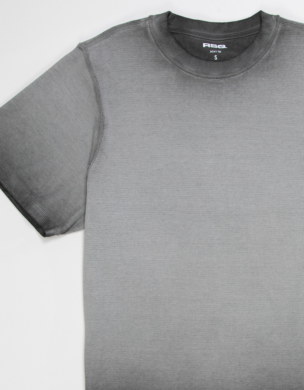 RSQ Mens Textured Boxy Tee - GRAY