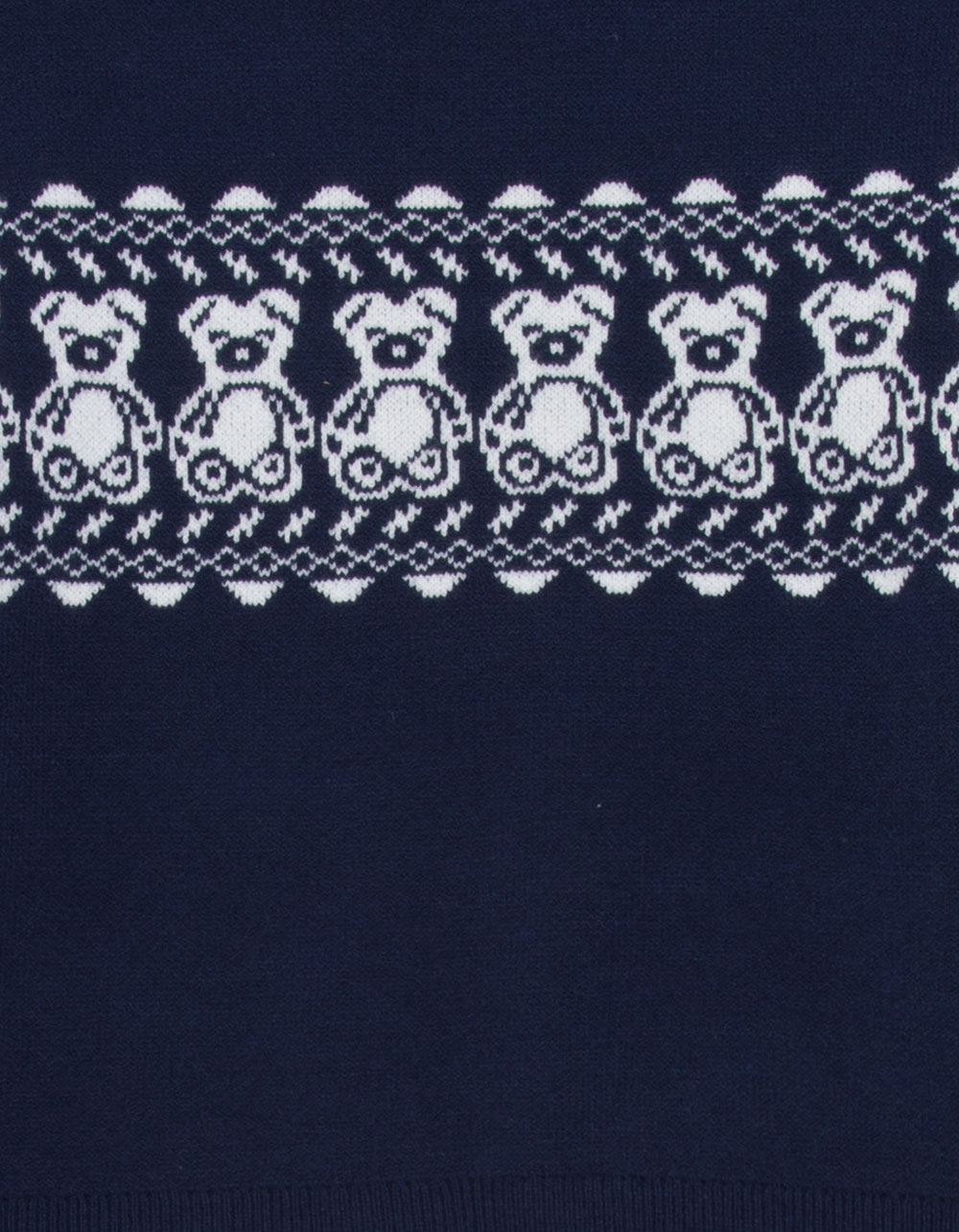 NO COMMENT Girls Bear Sweater - NAVY