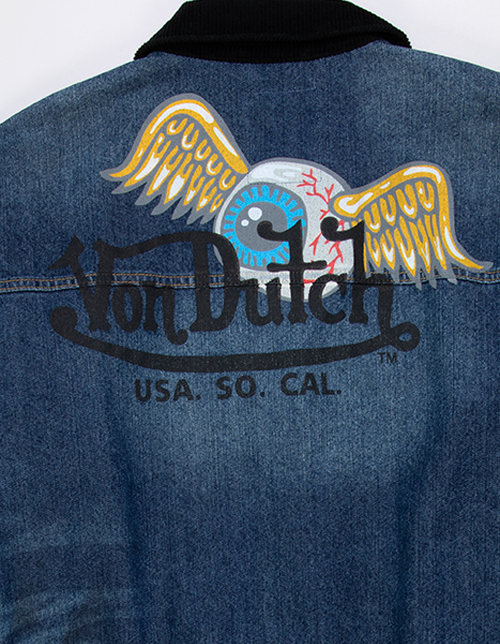 VON DUTCH Robust Mens Jacket - MEDIUM WASH