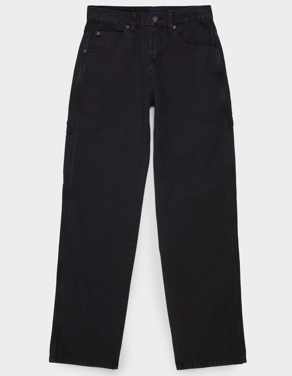 DICKIES Worn Mens Carpenter Duck Pants - WASHED BLACK