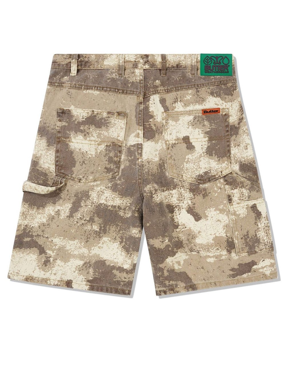 BUTTER GOODS Weathergear Mens Baggy Denim Utility Shorts - CAMO