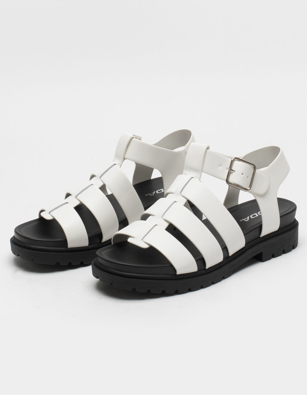 SODA Caged Ankle Strap Womens White Sandals - WHITE | Tillys