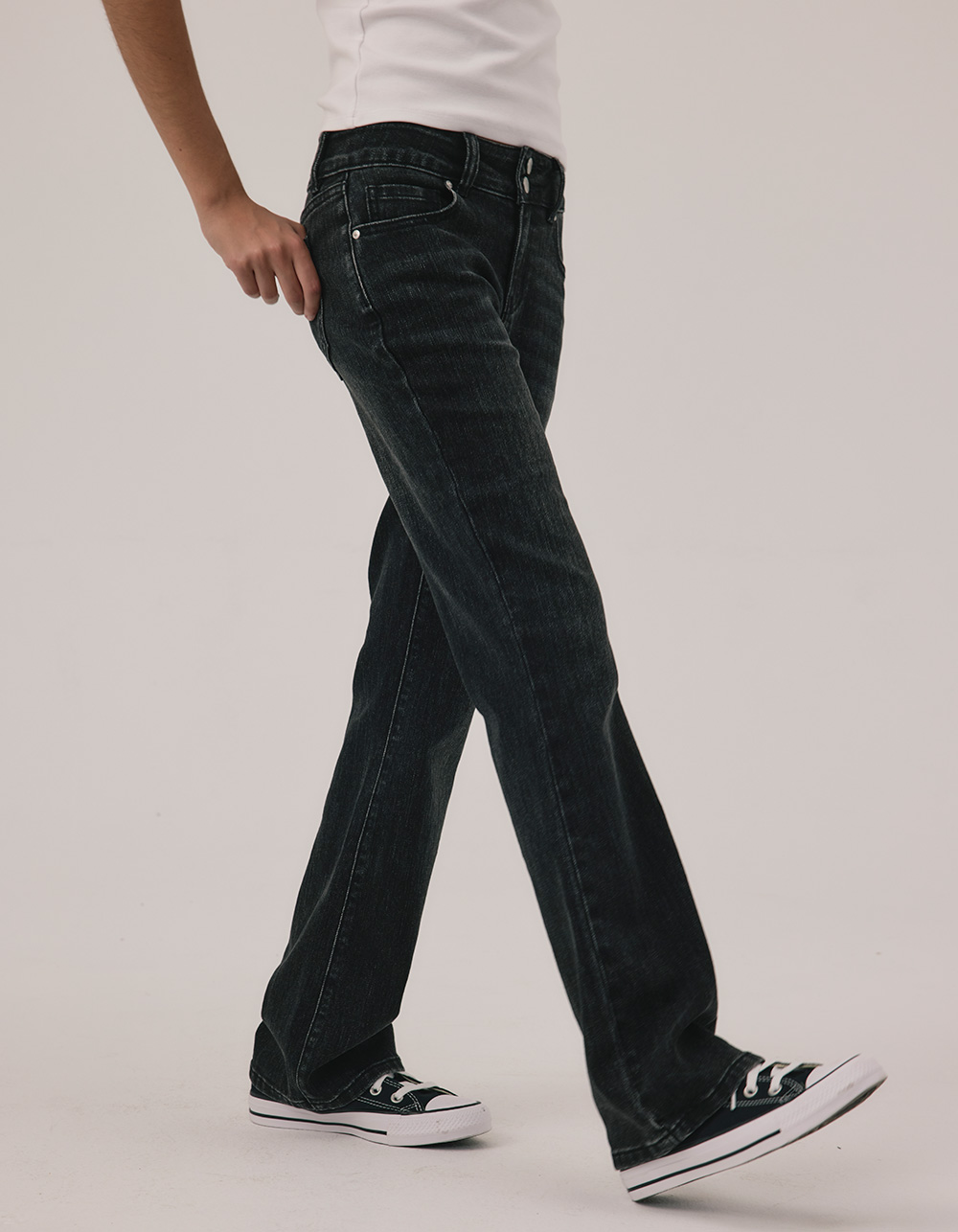 RSQ Girls Bootcut Jeans - WASHED BLACK