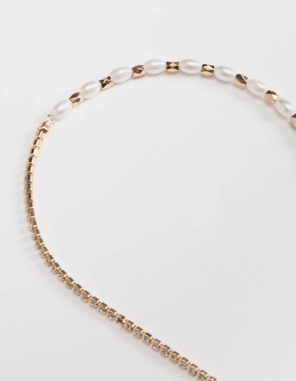 FULL TILT Pearl And Chain And Lock Necklace GOLD Tillys