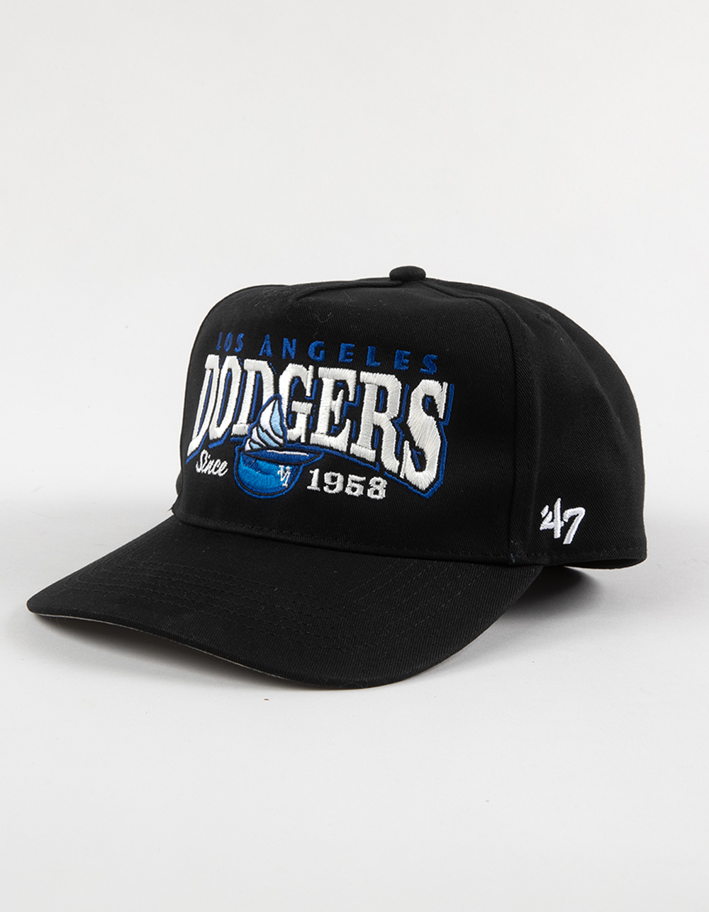 47 BRAND Los Angeles Dodgers Triple Swirl '47 Hitch Snapback Hat - BLACK COMBO