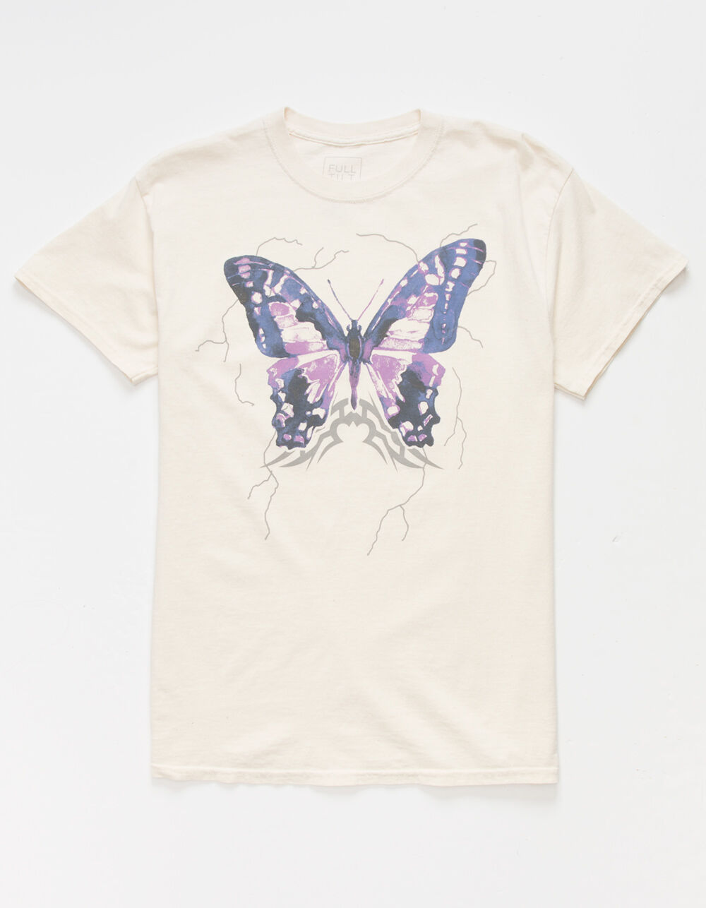 FULL TILT Butterfly Womens Oversized Tee - OFF WHITE | Tillys