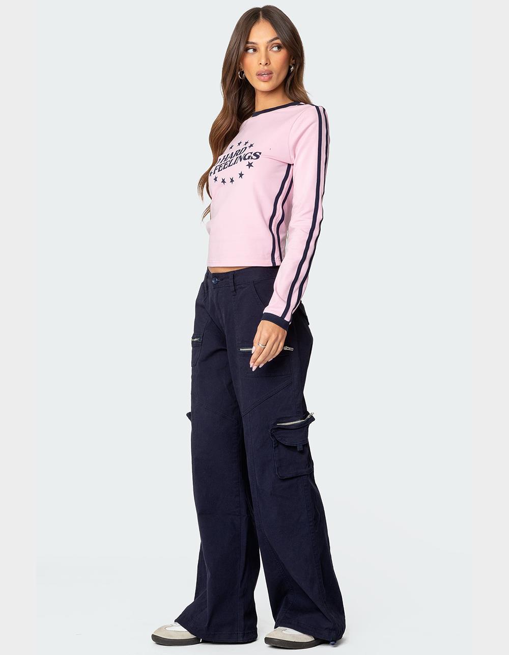 EDIKTED Kimmie Cargo Pants - NAVY
