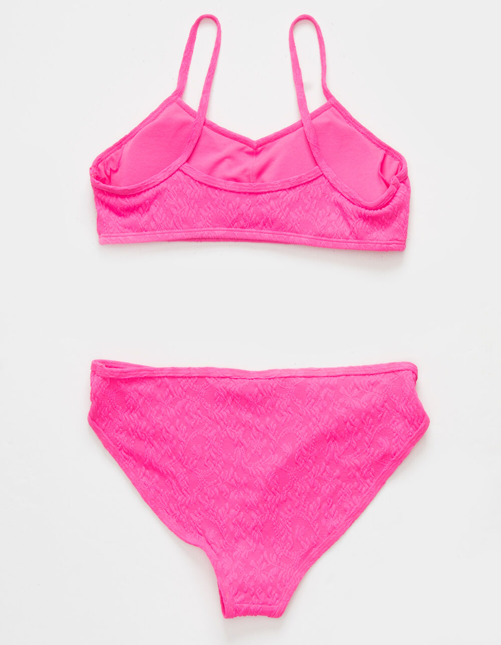 FULL TILT Textured Girls Hot Pink Bikini Set - HOT PINK | Tillys