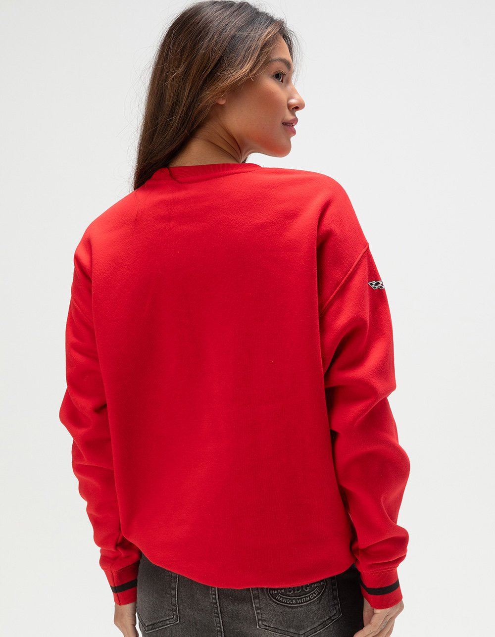 GENERAL MOTORS Corvette Womens Crewneck Sweatshirt - RED