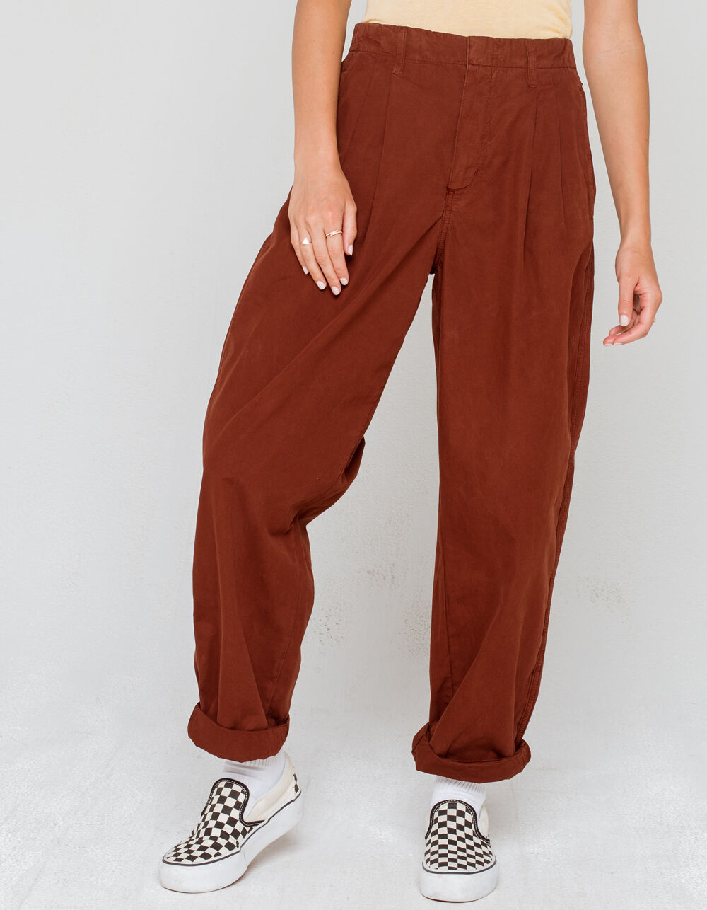 BDG Urban Outfitters Drew Poplin Womens Trousers - RUST | Tillys