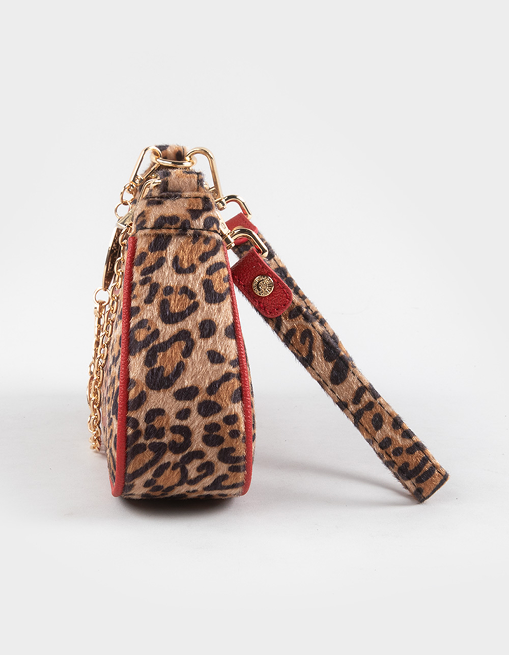 VON DUTCH Leopard Shoulder Bag - LEOPARD/RED