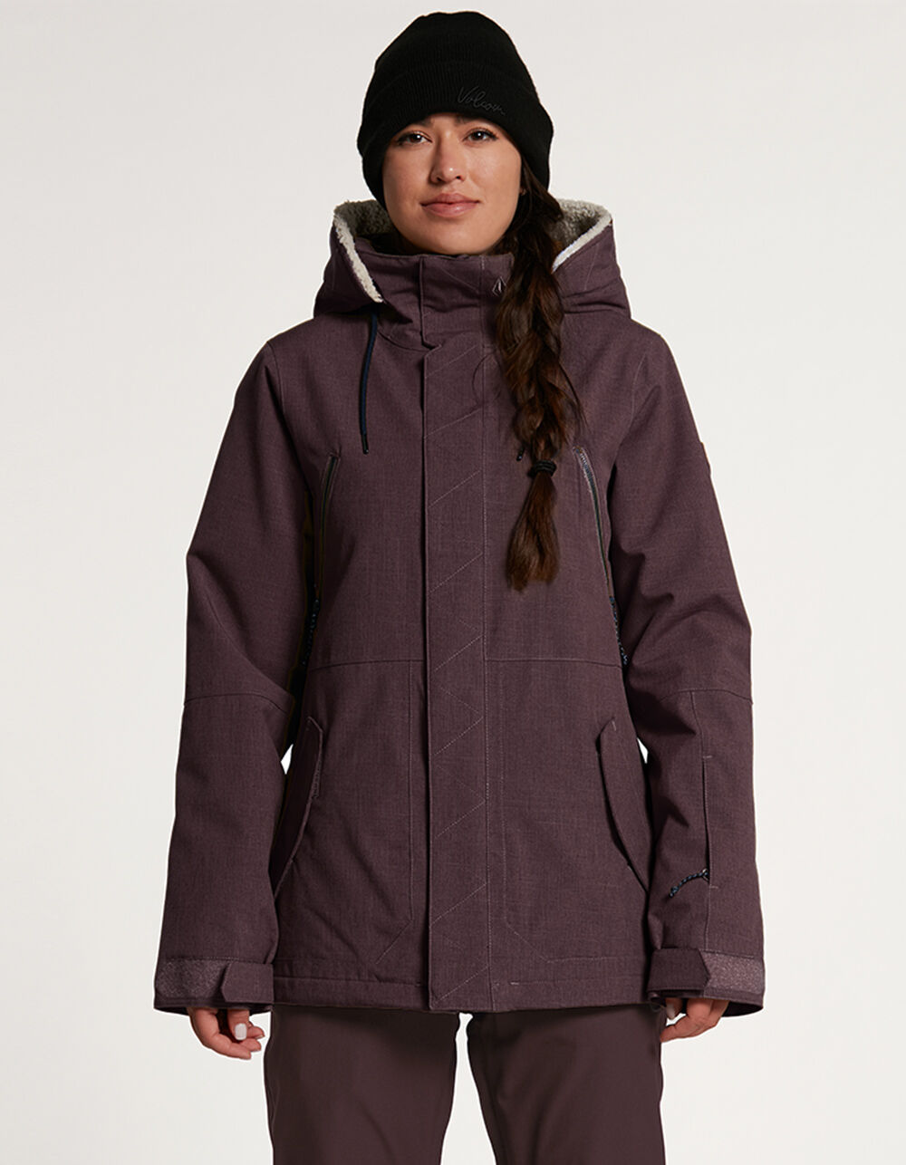 Shrine Insulated Womens Snow Jacket BURGUNDY Tillys