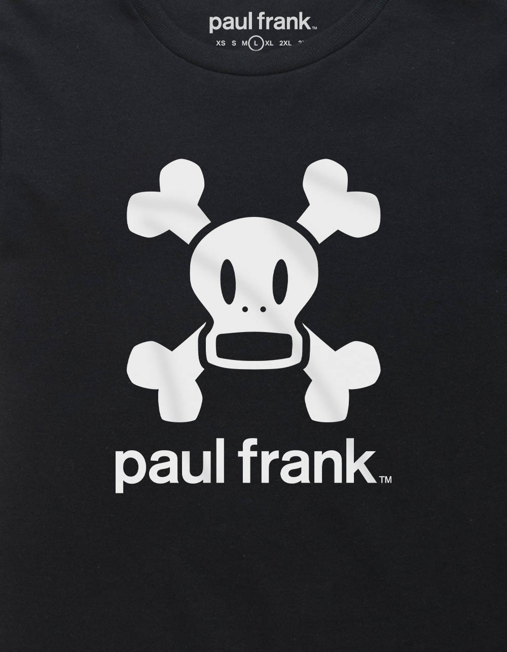 PAUL FRANK Scurvy Skull Unisex Kids Tee - BLACK