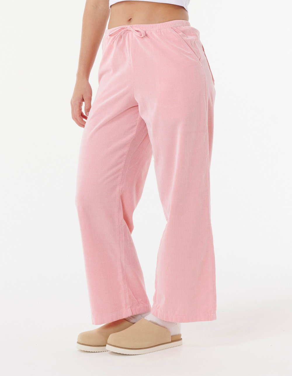 RIP CURL Keepsakes Washed Cord Womens Pants - CORAL
