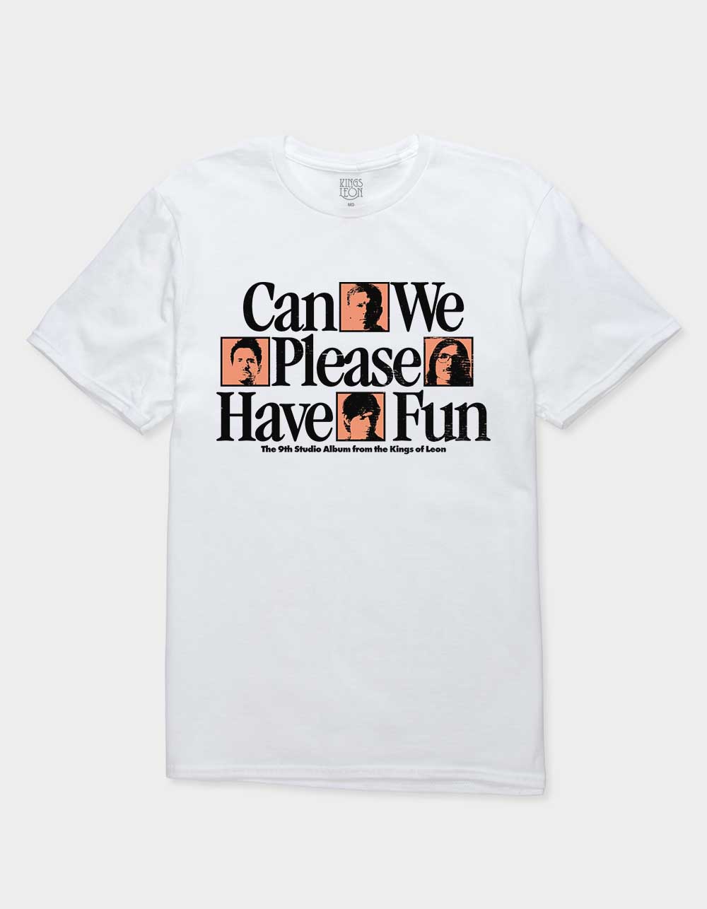 KINGS OF LEON Can We Please Have Fun Faces Unisex Tee - WHITE