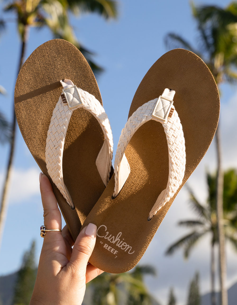 REEF Baja Maria Womens Flip Flops - CREAM