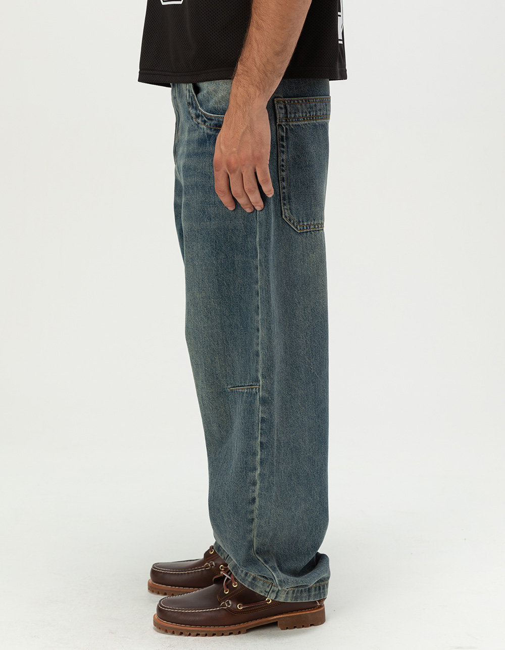 RSQ Mens Skater Baggy Jeans - TINTED DENIM