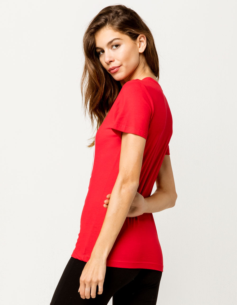 FILA Stacked Red Womens Tee image number 2