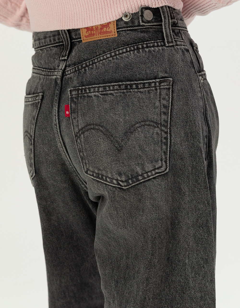 LEVI'S Cinch Barrel Womens Jeans - Past Lives WASHED BLACK