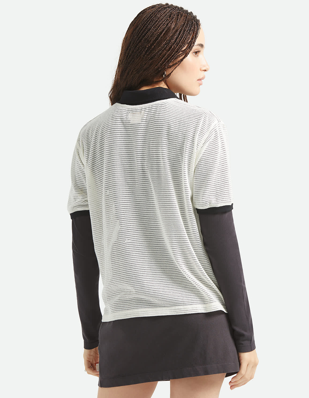 BRIXTON Varsity Womens Retro Tee - BLK/WHT