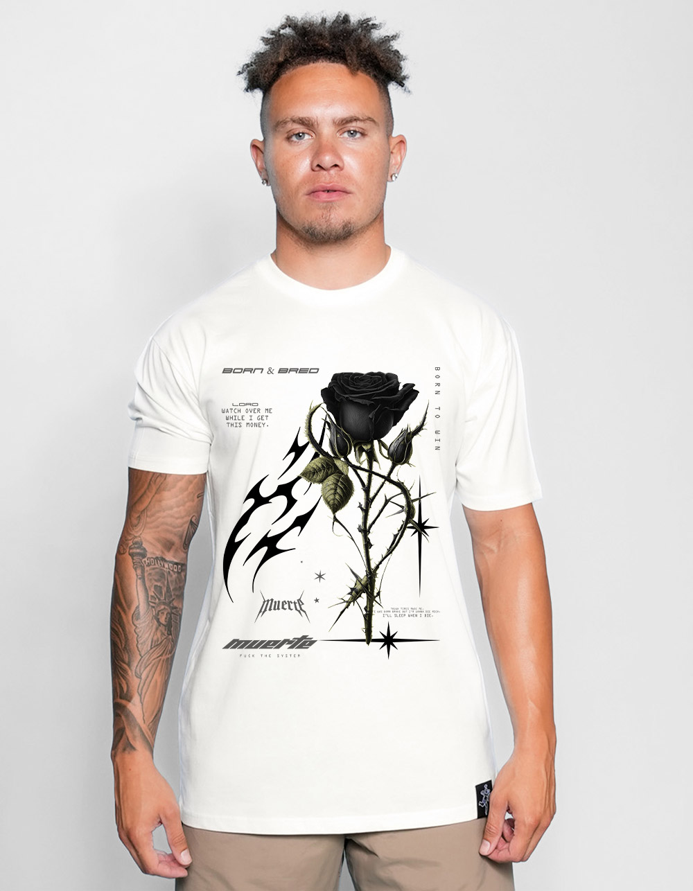 HASTAMUERTE Watch Over Me Mens Tee - NATURAL