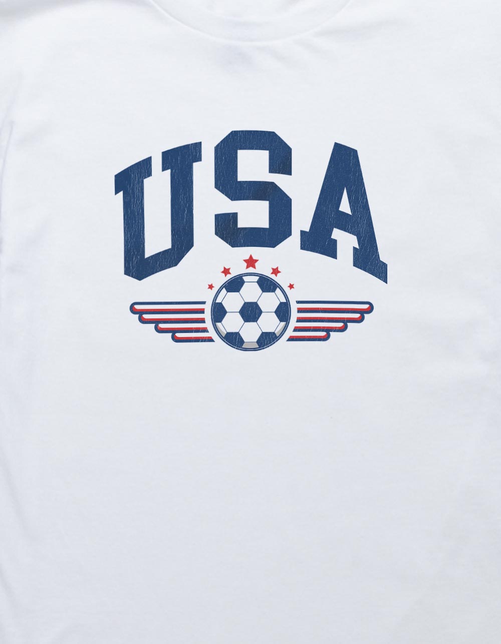 SOCCER USA Wings Unisex Kids Tee - WHITE