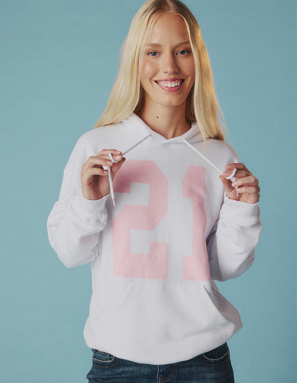 RSQ Womens 21 Bow Hoodie - WHITE