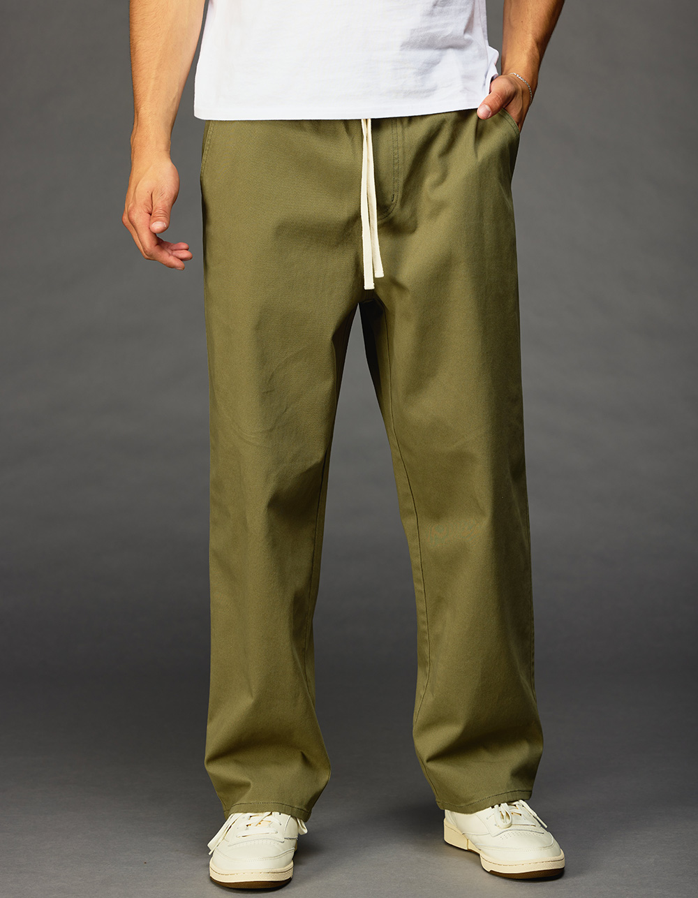 RSQ Mens Straight Twill Pull On Pants